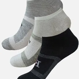 StyFun Men Pack Of 3 Patterned Moisture-Wicking Ankle Length Socks-75