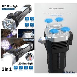 Flenzy Grey Rechargeable Flashlight Portable LED Torch image 4