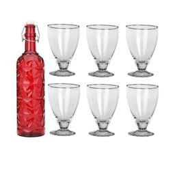 SOMIL Red Glass Airtight Can Bottle-image-74