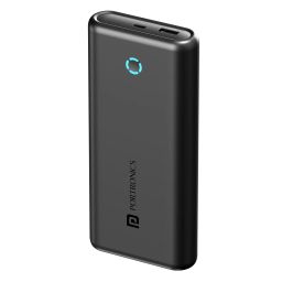 black Portronics PowerPod 20K 20000mah power bank-image-28