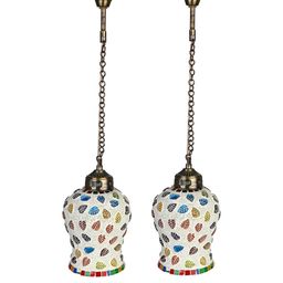 SOMIL Printed Glass Cylinder Ceiling Lamps-picture-1