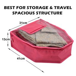 Kuber Industries Pink Set of 3 Regular Multi-Utility Organisers image 5