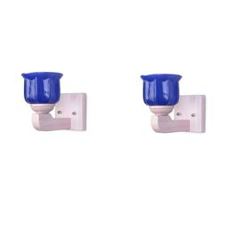 1ST TIME Blue Solid Glass Traditional Cylinder Wall Lamps Wall Lamps-picture-49