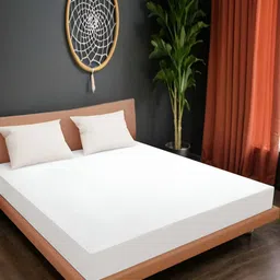 Wings Star White Single Cotton Breathable Mattress Protector-image-87