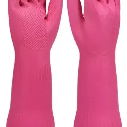 Waterproof Reusable Cleaning Rubber Hand Protection Dishwashing Household Wet and Dry Glove Set-image-4