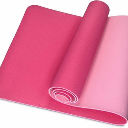 iris Fitness Non Slip TPE Yoga Mat for Hot Yoga Pilate Gymnastics, Double Sided Pink 6 mm Yoga Mat-picture-18