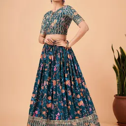 Kaizen TEXO FAB Printed Semi-Stitched Lehenga & Unstitched Blouse With Dupatta image 3