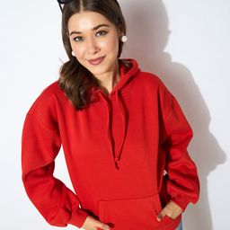 SASSAFRAS Women Colourblocked Hooded Sweatshirt-image-68