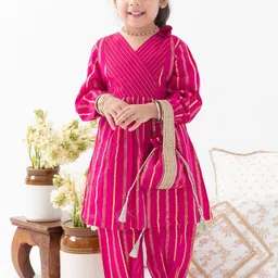 Tiber Taber Girls Stripes Lurex Suit Set-picture-33
