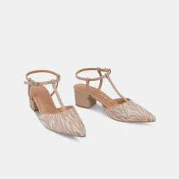 Vizzano Printed Block Pumps with Buckles image 1