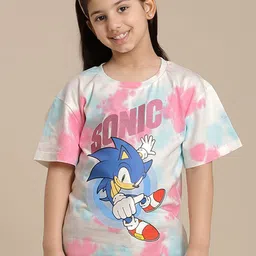 Kids Ville Girls Graphic Printed Round Neck Cotton Relaxed Fit T-shirt-45