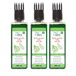 ANI'S Set Of 3 Bottle Gourd & Amla Hair Oil For Strong & Silky Hairs - 100ml Each-48