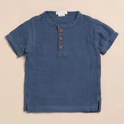COT & CANDY Unisex Kids Solid Henley Neck Cotton T-shirt-image-99