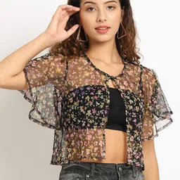 Moonaa Fashion Women Printed Shrug-30