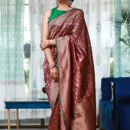 KALINI Woven Design Pure Silk Banarasi Saree-image-29