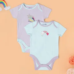 Babies R Us Infant Girls Pack Of 2 Printed Cotton Bodysuit-42