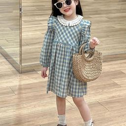 LULU & SKY Checked A-Line Dress-picture-57