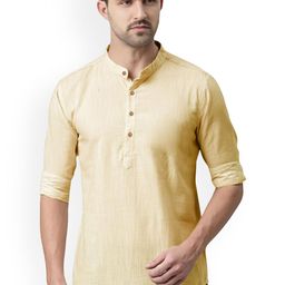 Vida Loca Band Collar Cotton Straight Kurta-image-86
