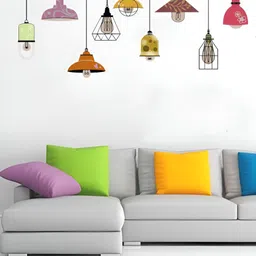 Aura Pink & Yellow Self Adhesive Wall Sticker-12