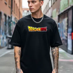 ANGERHOOD Graphic Printed Drop-Shoulder Sleeves Pure Cotton Oversized T-shirt-picture-3