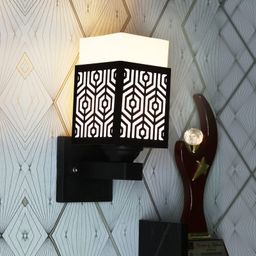 Gojeeva Black Wood Square Shaped Wall Lamp-picture-19