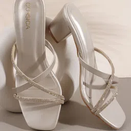 CORSICA Embellished Tassels Party Block Sandals Heels-27
