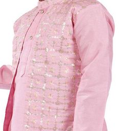 BAESD Boys Regular Sequinned Kurta with Pyjamas image 2