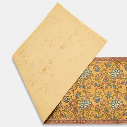 Fabindia Yellow & Blue Floral Printed Cotton Table Runner-picture-52