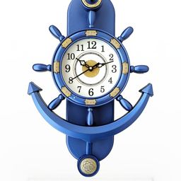 Grabbasket Blue Anchor Analogue Wall Clock-39