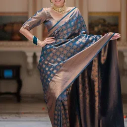 Mitera Woven Design Zari Pure Silk Kanjeevaram Saree-picture-15