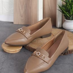 Liscott Women Pointed Toe Ballerinas with Western - Embellished-3