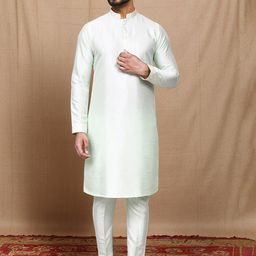 Arihant Rai Sinha Men Regular Pure Silk Kurta with Trousers-image-33
