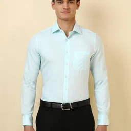 Allen Solly Sport Men Textured Spread Collar Pure Cotton Formal Shirt-picture-30