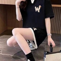 JC Mode Printed Shirt Collar T-Shirt & Short Co-Ords-image-94