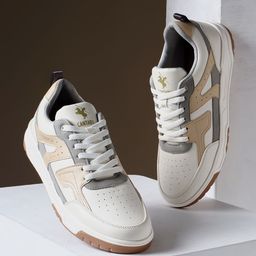 Cantabil Men Colourblocked PU Sneakers-image-97