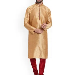 Sadree Men Solid Kurta with Churidar-image-63