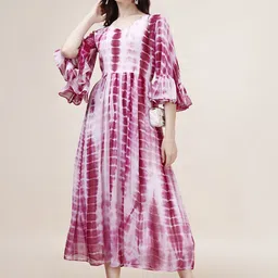 KALINI Striped Fit and Flare Maxi Dress-image-18