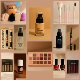 Makeup combo of Nud Eye Shadow, Liquid Foundation, Makeup Brushes (5 piece),-image-12
