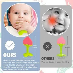 onisha Baby Spoon Feeding Bottle With Fruit Teether for feeding Teether BPA Free - Silicone image 5