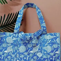 Gulaab Jaipur Unisex Floral Printed Oversized Structured Tote Bag image 2