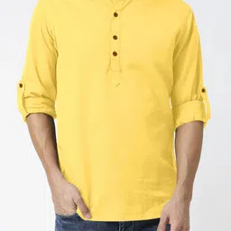 Fifth U Men Yellow Kurta-30