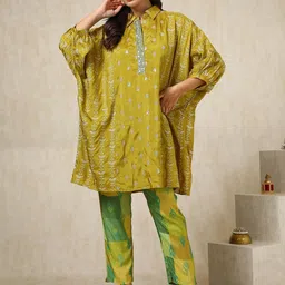Soch Embroidered Sequinned Top & Trousers With Inner Top-image-34