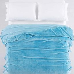 BREVARD Blue Woollen 300 GSM Double Bed Blanket-image-39