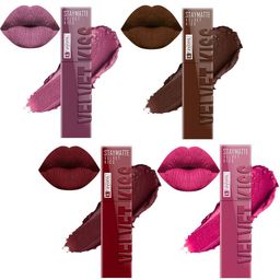 krayons Set Of 4 Velvet Kiss Liquid Lipstick - 3.5 ml Each - Shade 06-07-09-10-image-65