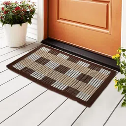 Aura Brown & White Patterned Anti-Skid Doormats-picture-6
