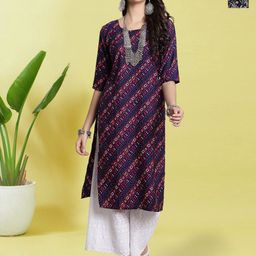 HERE&NOW Women Pack Of 2 Ethnic Motifs Printed Kurta-image-68