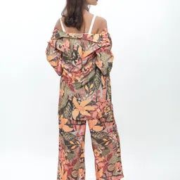 GO BOUJEE Printed Top With Palazzo With Shrug Co-Ords image 3