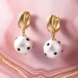 Rubans Gold-Plated Classic Drop Earrings-3
