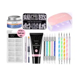 NANCY AJRAM Set Of 17 Poly Nail Extension With UV Builder Gel & Nail Art-64