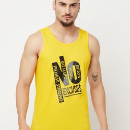 KAY DEE Typographic Printed Pure Cotton Tank Innerwear Vest STYLENO-702-S-image-30